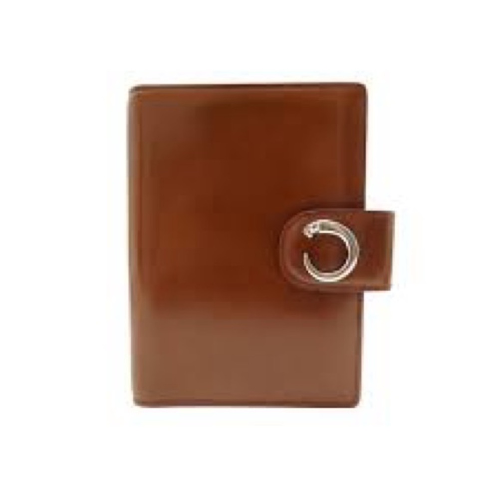Authentic Cartier Pantail Leather Ring Binder Book Home Office Accessory